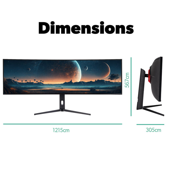 49" IPS 5K DQHD 144Hz 1ms Super UltraWide Curved Gaming Monitor